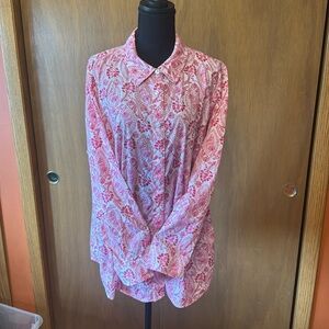Bought 2024 at Talbots.  2X.  Colors are dark, pink light, pink and white.